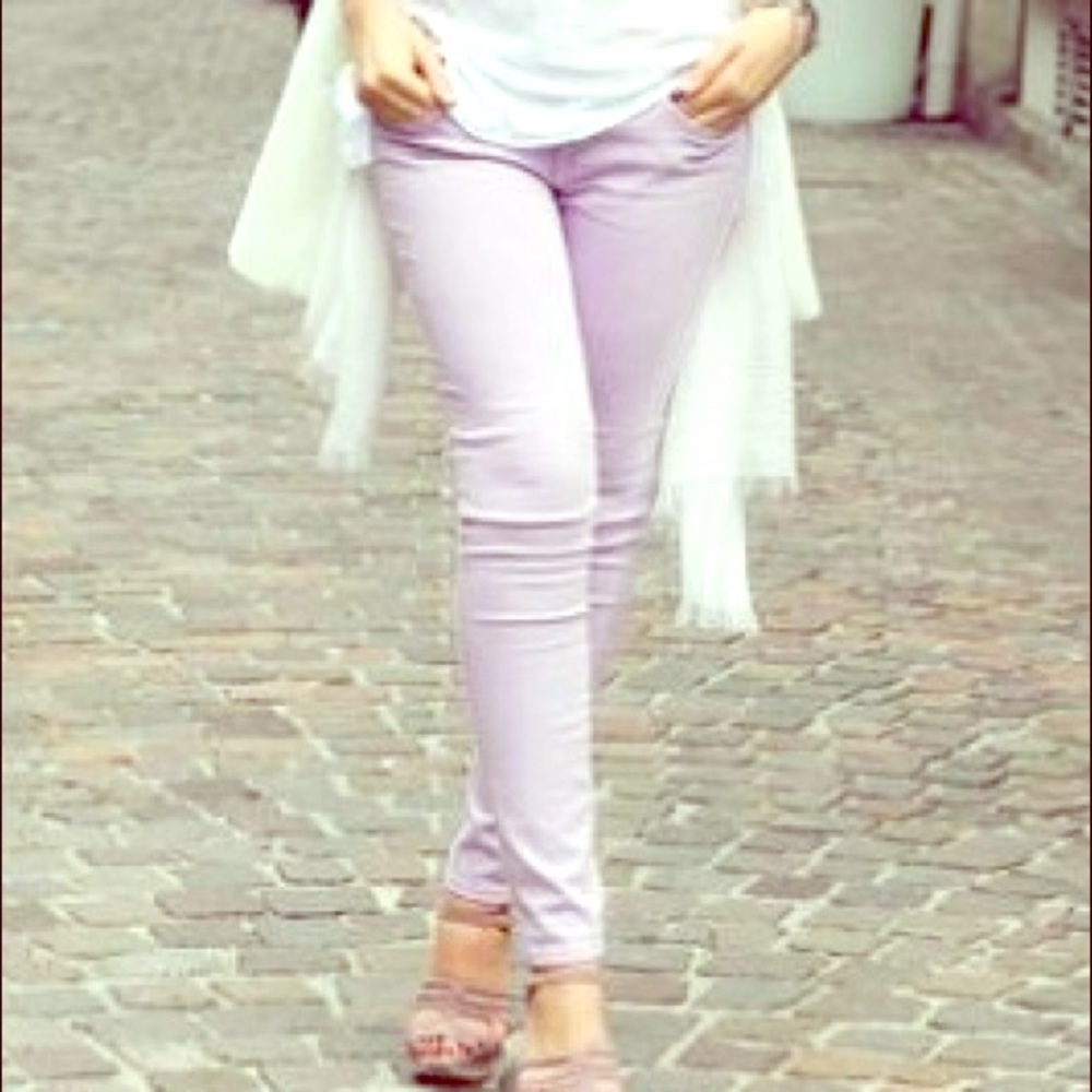 Lavender skinny jeans!